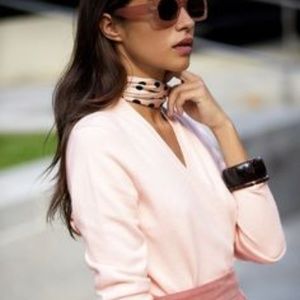 ANTHROPOLOGIE Harriet Wrap Sweater Blush {A51}